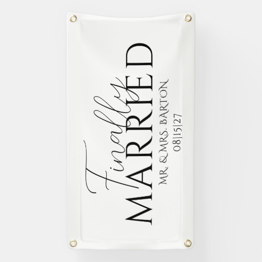 Eindelijk getrouwd auto banner (Verticaal)