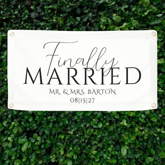 Eindelijk getrouwd auto banner