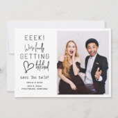 Eindelijk getrouwd Huwelijk Save The Date Kaart (Voorkant)