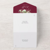 Eindelijk Gold Arch Burgundy Greenery Wedding All In One Uitnodiging (Buitenkant)