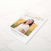 Eindelijk Goud Folie Afstudeerbericht Uitnodiging (Gedraaid)