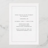 Eindelijk Goud Folie Afstudeerbericht Uitnodiging (Achterkant)