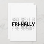 Eindelijk Grappig Casual Vrijdag Weekend Feestje C Kaart (Voorkant / Achterkant)