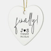 Eindelijk! Grappige gepersonaliseerde typografie b Keramisch Ornament (Links)