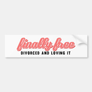Eindelijk gratis Funny Divorce Bumpersticker