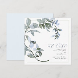 Eindelijk groene Powder Blue Floral Save The Date