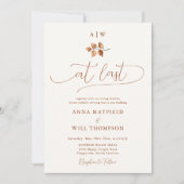 Eindelijk Herfst Elegante kalligrafie gebladerte b Kaart (Voorkant)