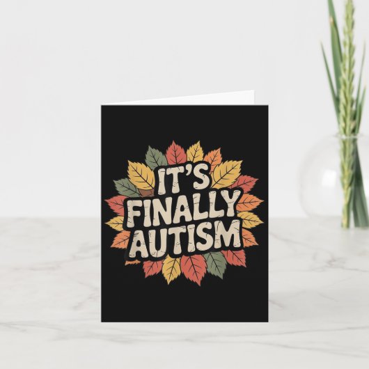 Eindelijk het Autisme van de herfst Kaart (Voorkant)