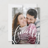 Eindelijk het Gehuwd worden sparen de Magnet van d Magnetische Uitnodiging (Voorkant)