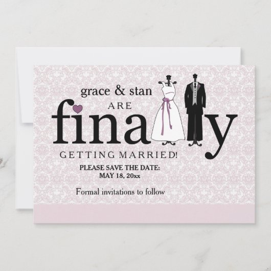 Eindelijk is de Save the Date-aankondiging er Date (Voorkant)