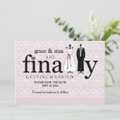 Eindelijk is de Save the Date-aankondiging er Date (Staand voorkant)