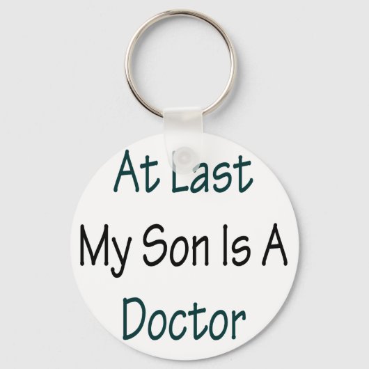 Eindelijk is mijn zoon dokter sleutelhanger (Voorkant)