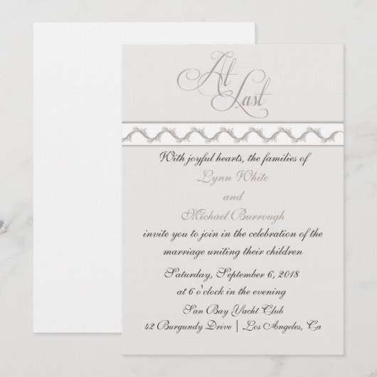 Eindelijk Kaart (Voorkant / Achterkant)