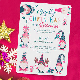 Eindelijk Kerstmis met mijn Gnomen-kerstfeest Feestdagenkaart