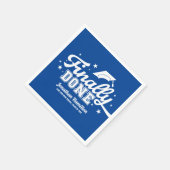 Eindelijk Klaar Blauwe Afstudeerfeest Servet (Hoek)