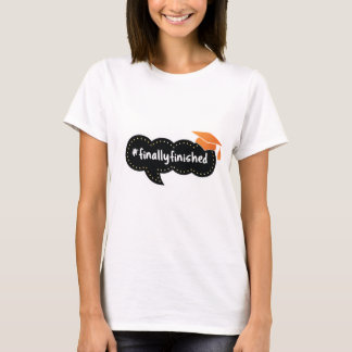 Eindelijk klaar Bubble Sinaasappel Afstudeerder T-shirt