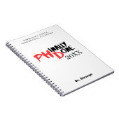 Eindelijk klaar - Grappig PHD Afstudeer Spreuk Ont Notitieboek (Rechterzijde)