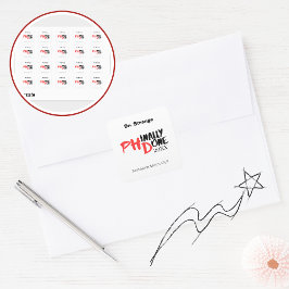 Eindelijk klaar - Grappig PHD Afstudeer Spreuk Ont Vierkante Sticker