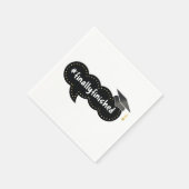 Eindelijk klaar met Afstuderen Black Bubble Servet (Hoek)