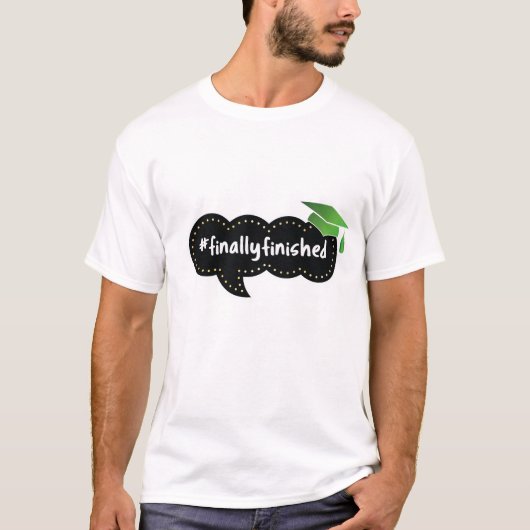 Eindelijk klaar met Afstuderen Green Bubble T-shirt (Voorkant)