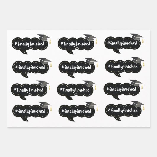 Eindelijk klaar met de Afstuderen bubbel Inpakpapier Vel (Voorkant)