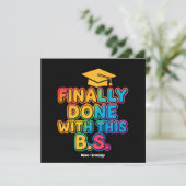 Eindelijk klaar met de B.S. Een humoristisch Afstu Kaart (Staand voorkant)