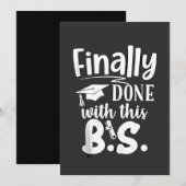 Eindelijk klaar met deze BS Funny afstuderen 2025 Feestdagenkaart (Voorkant / Achterkant)