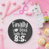 Eindelijk klaar met deze BS Funny afstuderen 2025 Papieren Bordje (Feest)