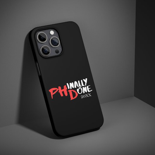Eindelijk klaar - Zwarte afstudeerquote ontwerp vo Case-Mate iPhone Case