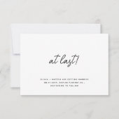Eindelijk Klassiek Schrift Huwelijk Opslagdatum Save The Date (Voorkant)