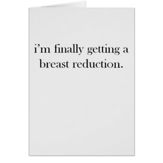 Eindelijk krijg ik een borstreductie