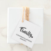 Eindelijk Labels, Afstudeercadeau Label, Congrats  Bedankjes Labels (In situ)