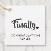 Eindelijk Labels, Afstudeercadeau Label, Congrats  Bedankjes Labels (Voorkant)