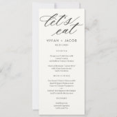 Eindelijk, laten we het bruiloftsmenu kaart eten (Voorkant)