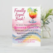 Eindelijk legaal 21ste verjaardagsfeest voor een m kaart (Staand voorkant)