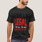 Eindelijk legaal hem zoon jongens t-shirt (Voorkant)