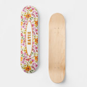 Eindelijk Lente Bloemige Aangepaste Naam Skateboar Persoonlijk Skateboard (Voorkant)