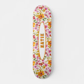 Eindelijk Lente Bloemige Aangepaste Naam Skateboar Persoonlijk Skateboard (Voorkant)