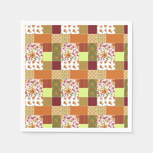 Eindelijk lente patchwork cheater quilt servet (Voorkant)