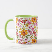 Eindelijk Lentewaterverf Bloemen Mok (Links)