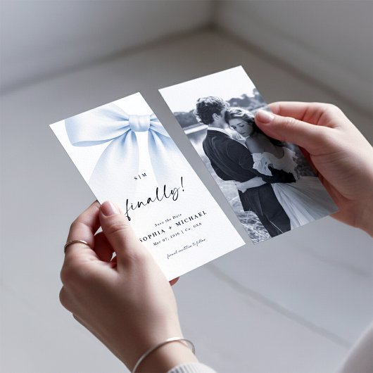 Eindelijk lint monogram foto bladwijzer save the d save the date