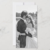 Eindelijk lint monogram foto bladwijzer save the d save the date (Achterkant)