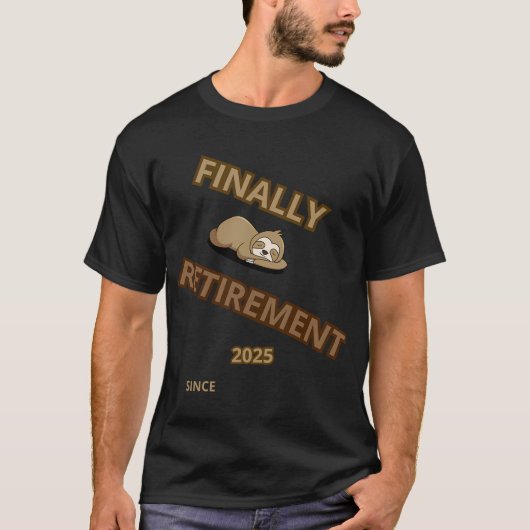 Eindelijk met pensioen t-shirt (Voorkant)