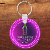 Eindelijk Mijn vruchtensap reinigen Sleutelhanger (Achterkant)