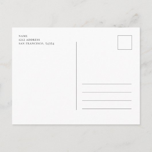 Eindelijk minimalistische fotobruiloft Save the Da Aankondigingskaart (Achterkant)