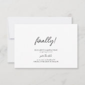 Eindelijk Minimalistische Trouwkaart Save the Date (Voorkant)