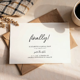 Eindelijk Minimalistische Trouwkaart Save the Date
