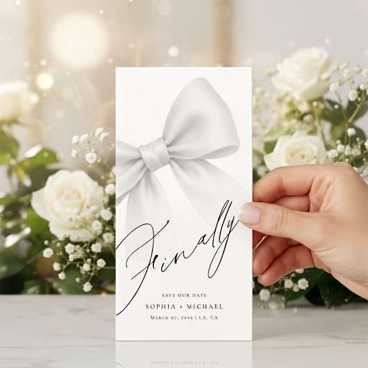 Eindelijk Modern Boog Minimalistische Boeklegger Save The Date