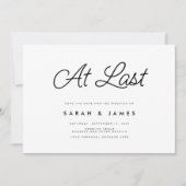 Eindelijk Modern minimalistisch script Save The Date (Voorkant)