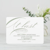 Eindelijk Moderne Minimalistische Sage Groene Kall Kaart (Staand voorkant)